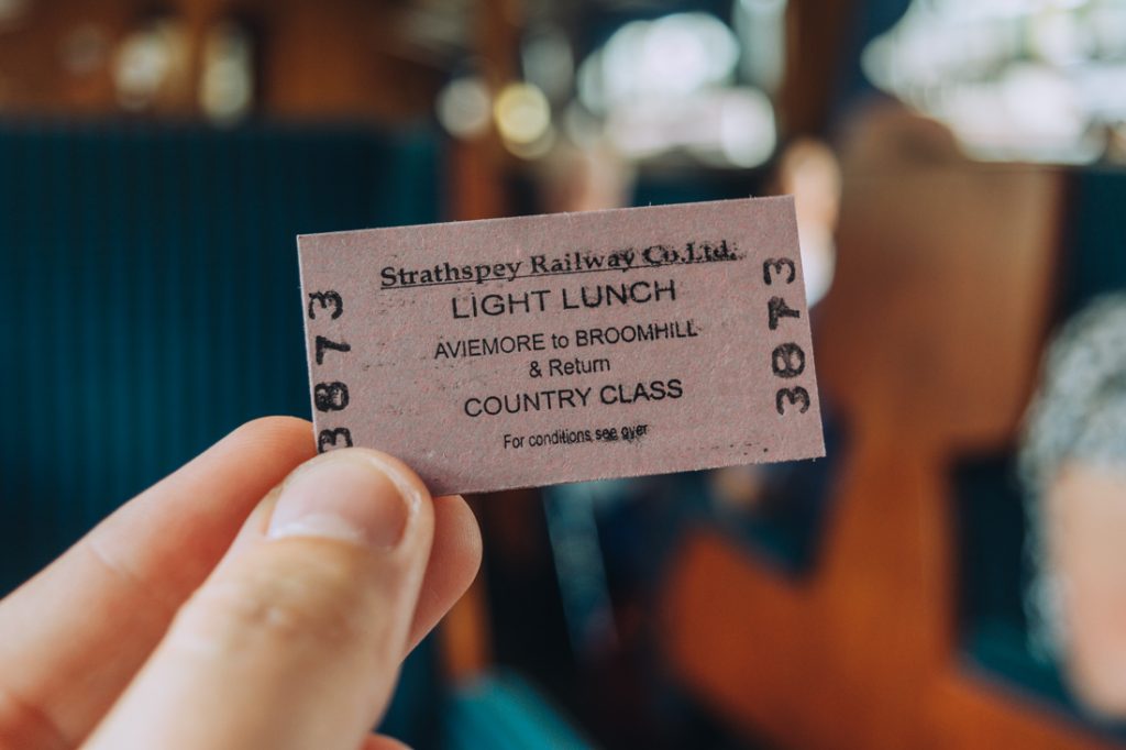 Light lunch ticket on the Strathspey Railway