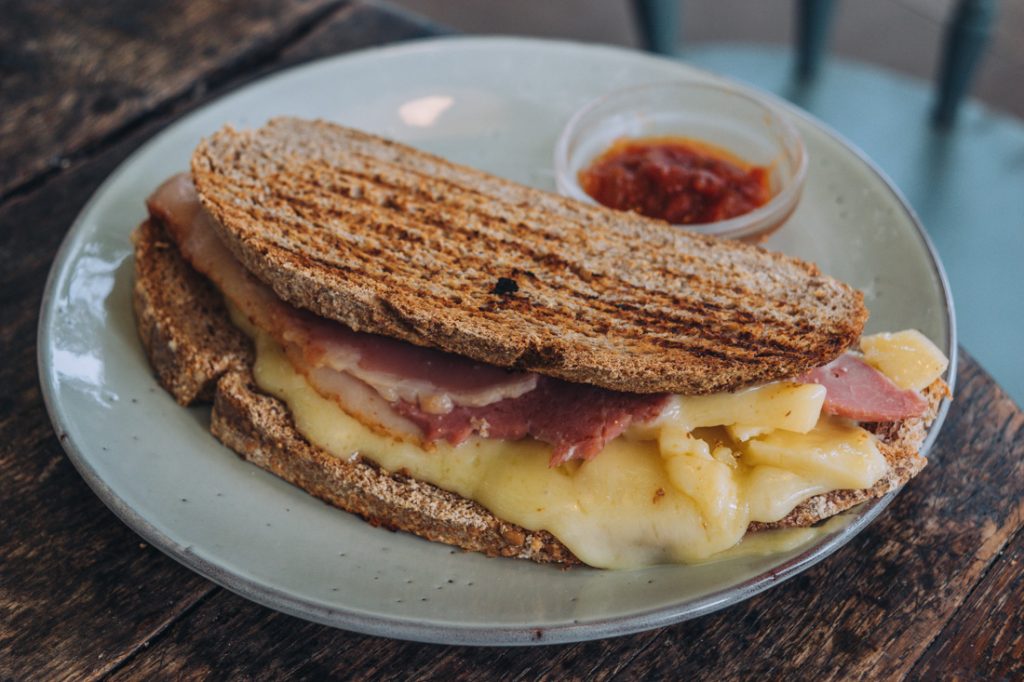 Cheese and ham toastie from Isle of Mull Cheese, Tobermory