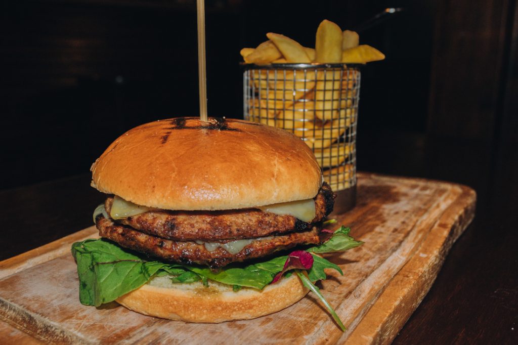 Chargrilled beef burger from Oyster Bar, Isle of Seil