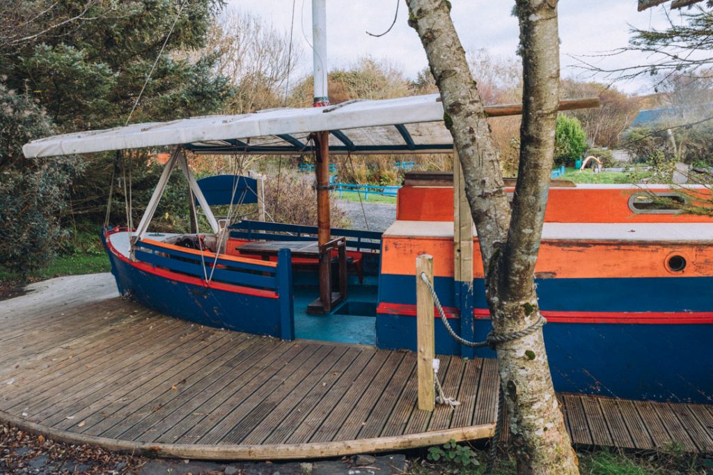 The outside decking on the Alexandra Lifeboat