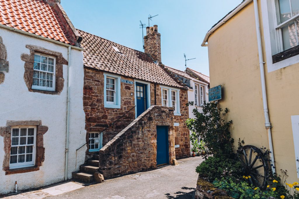 Beautiful historic houses in Crail, East Neuk of Fife