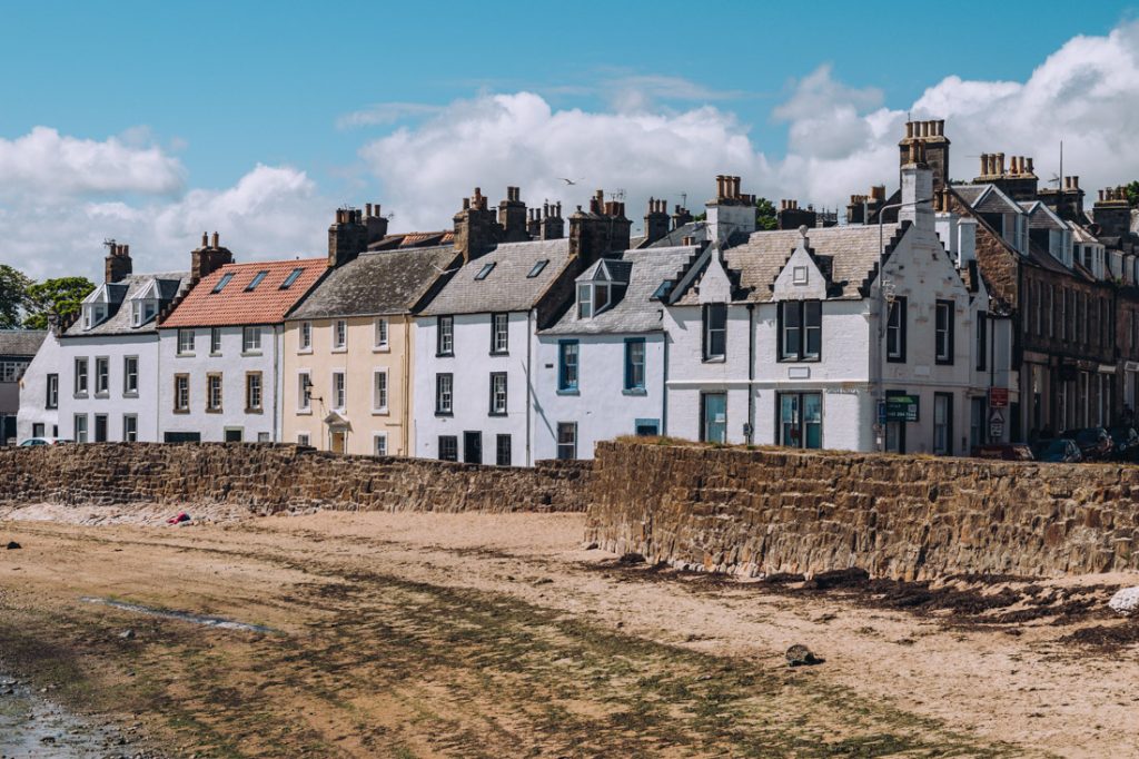 Row of colourful houses in Anstruther, East Neuk of Fife