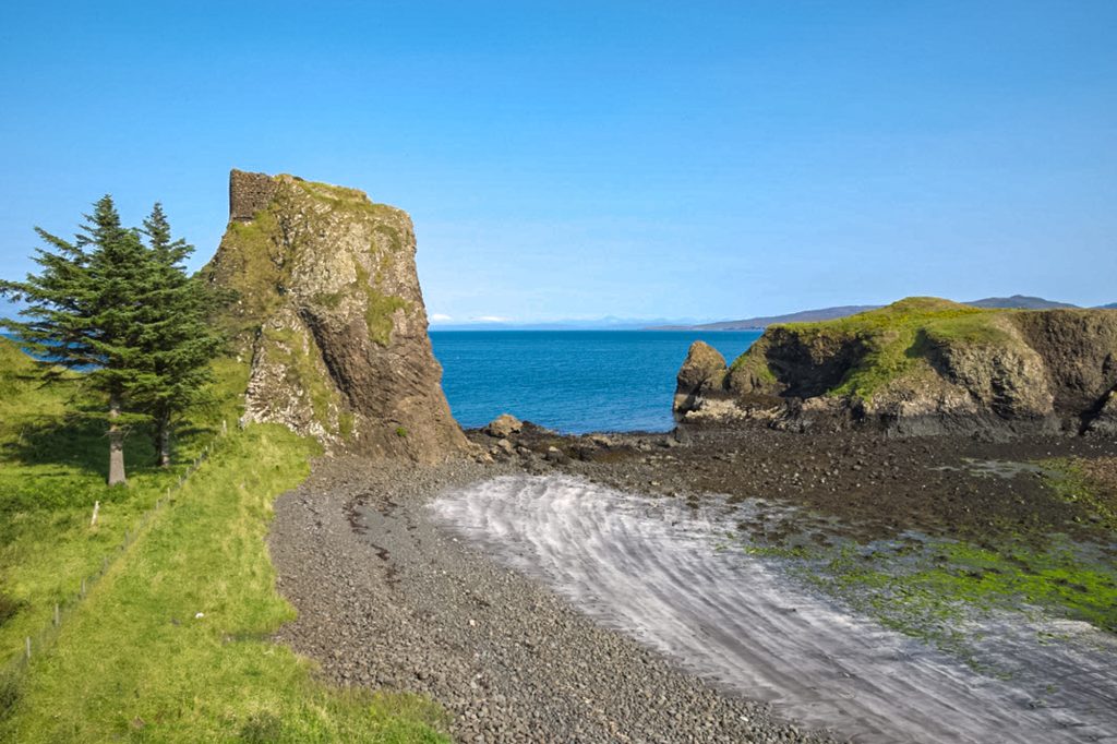 Prison Rock and Black Beach, Isle of Canna