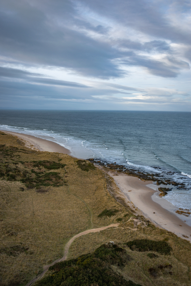 Views from the balcony at Covesea Lighthouse