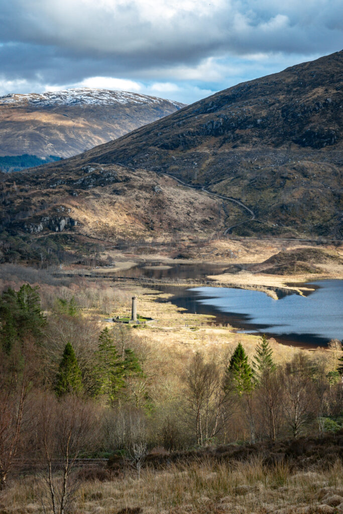Glenfinnan Monument & Loch Shiel from above
